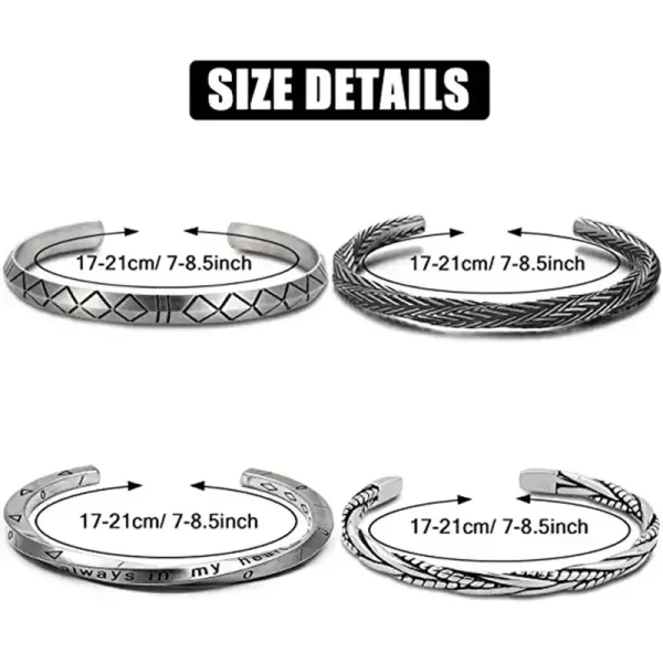 Bracelets ouverts torsadés simples en acier inoxydable pour hommes et femmes, manchette délicate de couleur argent, bijoux de fête à la mode, nouvelle collection 2024 – Image 5